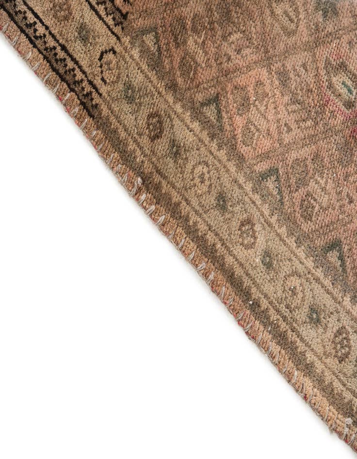 Detail image of 3' 5 x 4' 4  Hand Knotted Ultra Vintage Persian Wool Rug