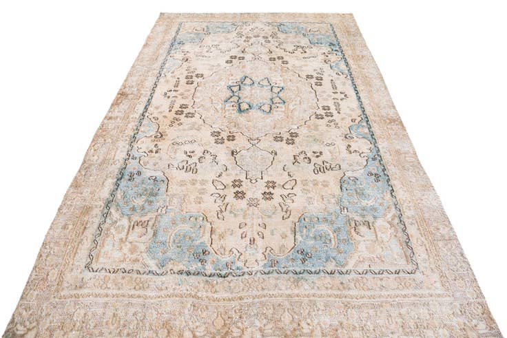 Detail image of 5' 5 x 8' 8 Hand Knotted Ultra Vintage Persian Wool Rug