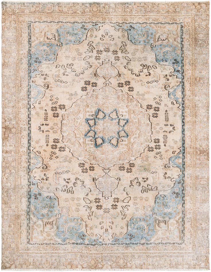 Detail image of 5' 5 x 8' 8 Hand Knotted Ultra Vintage Persian Wool Rug
