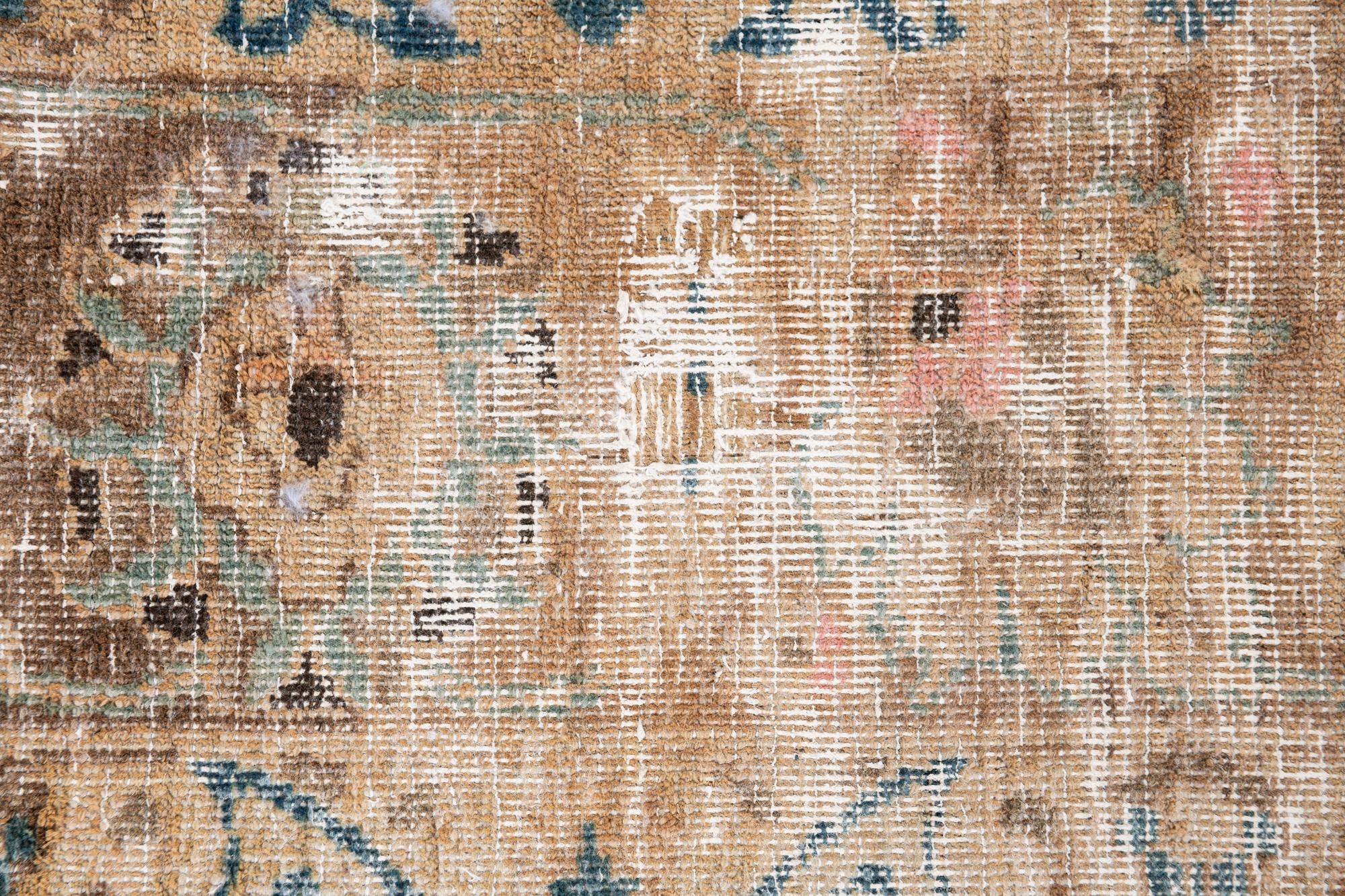 6' 7 x 9' 3 Hand Knotted Ultra Vintage Persian Wool Rug