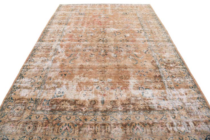 Detail image of 6' 7 x 9' 3 Hand Knotted Ultra Vintage Persian Wool Rug