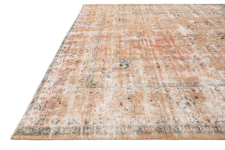 6' 7 x 9' 3 Hand Knotted Ultra Vintage Persian Wool Rug