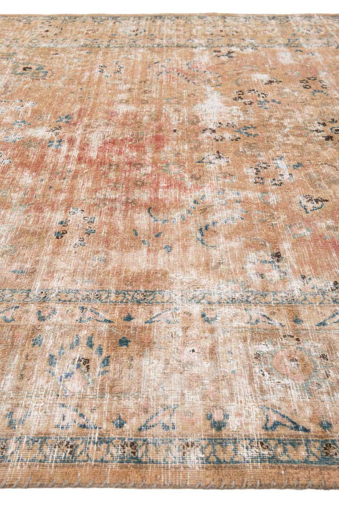 6' 7 x 9' 3 Hand Knotted Ultra Vintage Persian Wool Rug