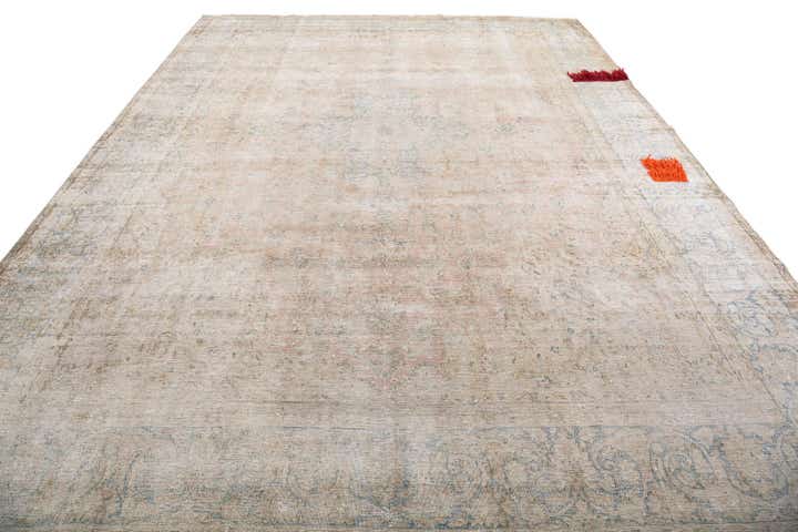 9' 9 x 13' 7 Hand Knotted Ultra Vintage Persian Wool Rug