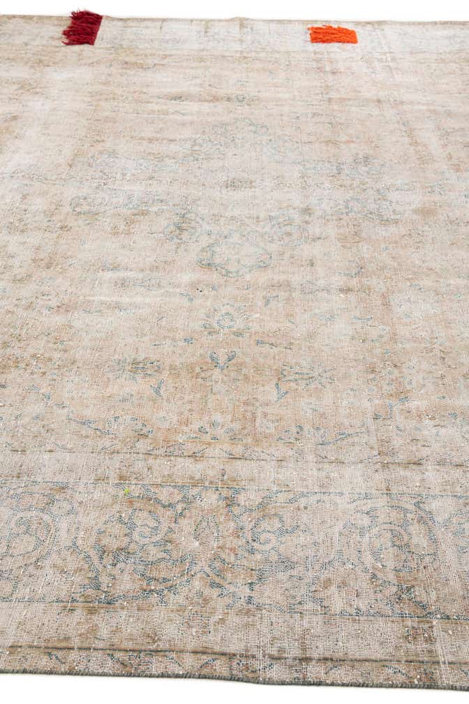 9' 9 x 13' 7 Hand Knotted Ultra Vintage Persian Wool Rug