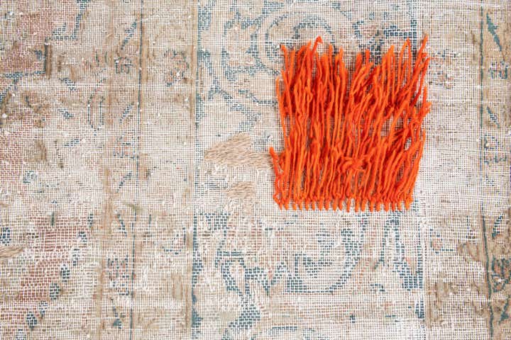 9' 9 x 13' 7 Hand Knotted Ultra Vintage Persian Wool Rug