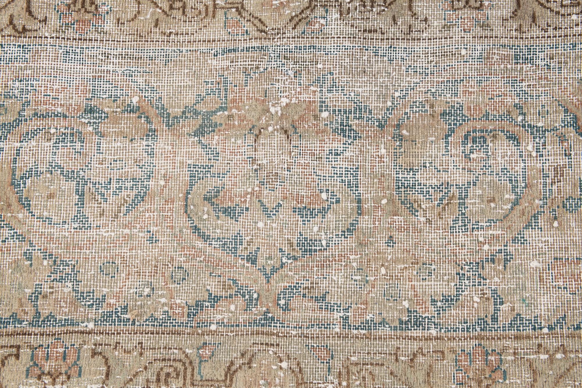 9' 9 x 13' 7 Hand Knotted Ultra Vintage Persian Wool Rug
