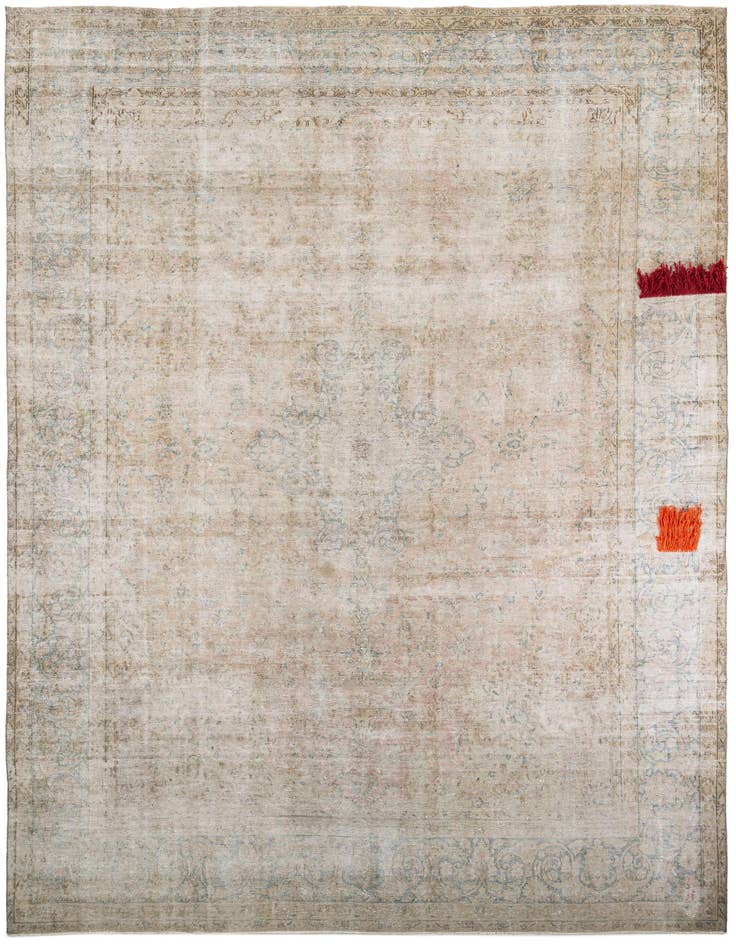 Detail image of 9' 9 x 13' 7 Hand Knotted Ultra Vintage Persian Wool Rug