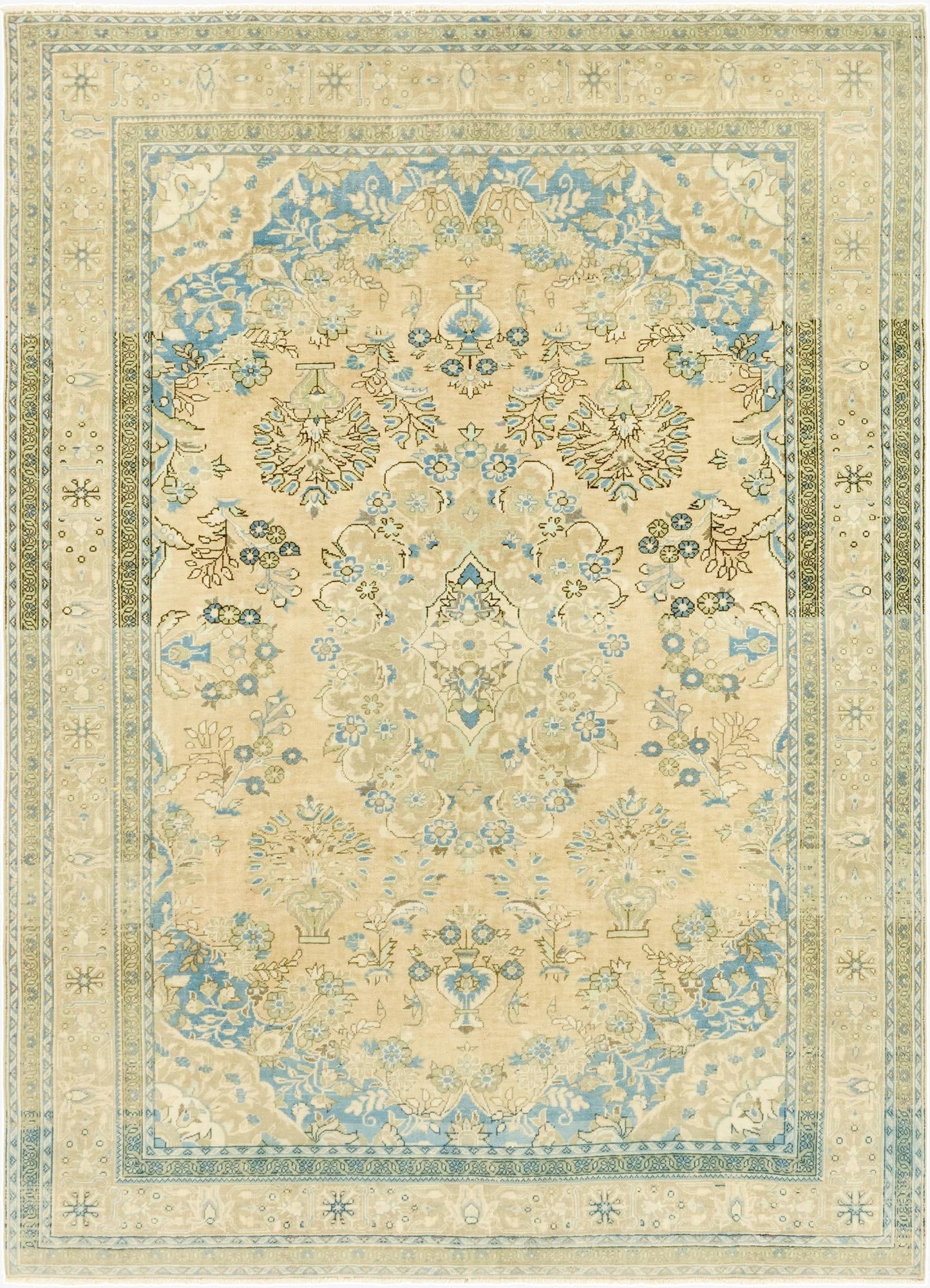 7' 1 x 10' 1  Hand Knotted Ultra Vintage Persian Wool Rug