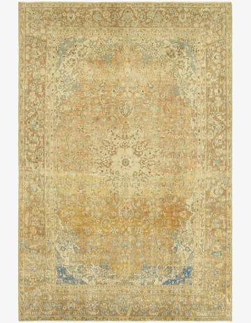 9' 1 x 13' 7 Hand Knotted Ultra Vintage Persian Wool Rug