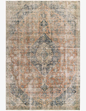 7' 1 x 10' 6 Hand Knotted Ultra Vintage Persian Wool Rug