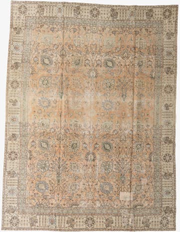 9' x 11' 10 Hand Knotted Ultra Vintage Persian Wool Rug