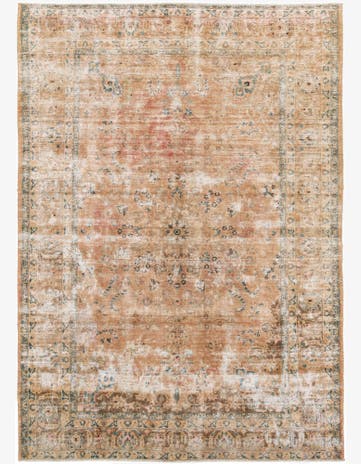 6' 7 x 9' 3 Hand Knotted Ultra Vintage Persian Wool Rug