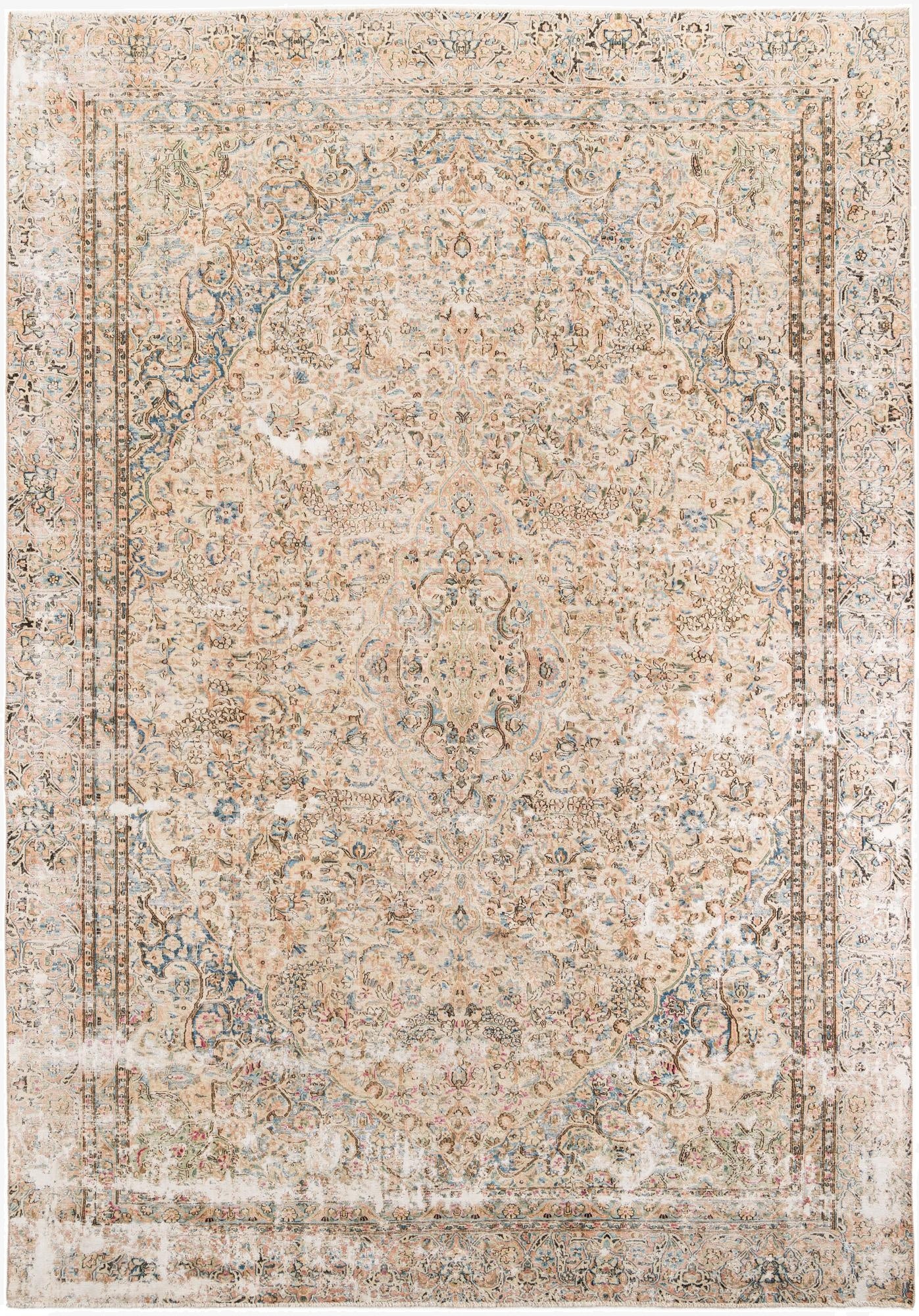 9' x 12' 9  Hand Knotted Ultra Vintage Persian Wool Rug