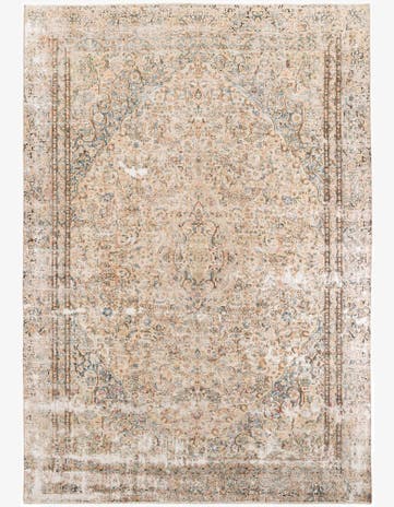 9' x 12' 9 Hand Knotted Ultra Vintage Persian Wool Rug