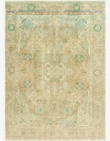 7' 3 x 11' 3 Hand Knotted Ultra Vintage Persian Wool Rug