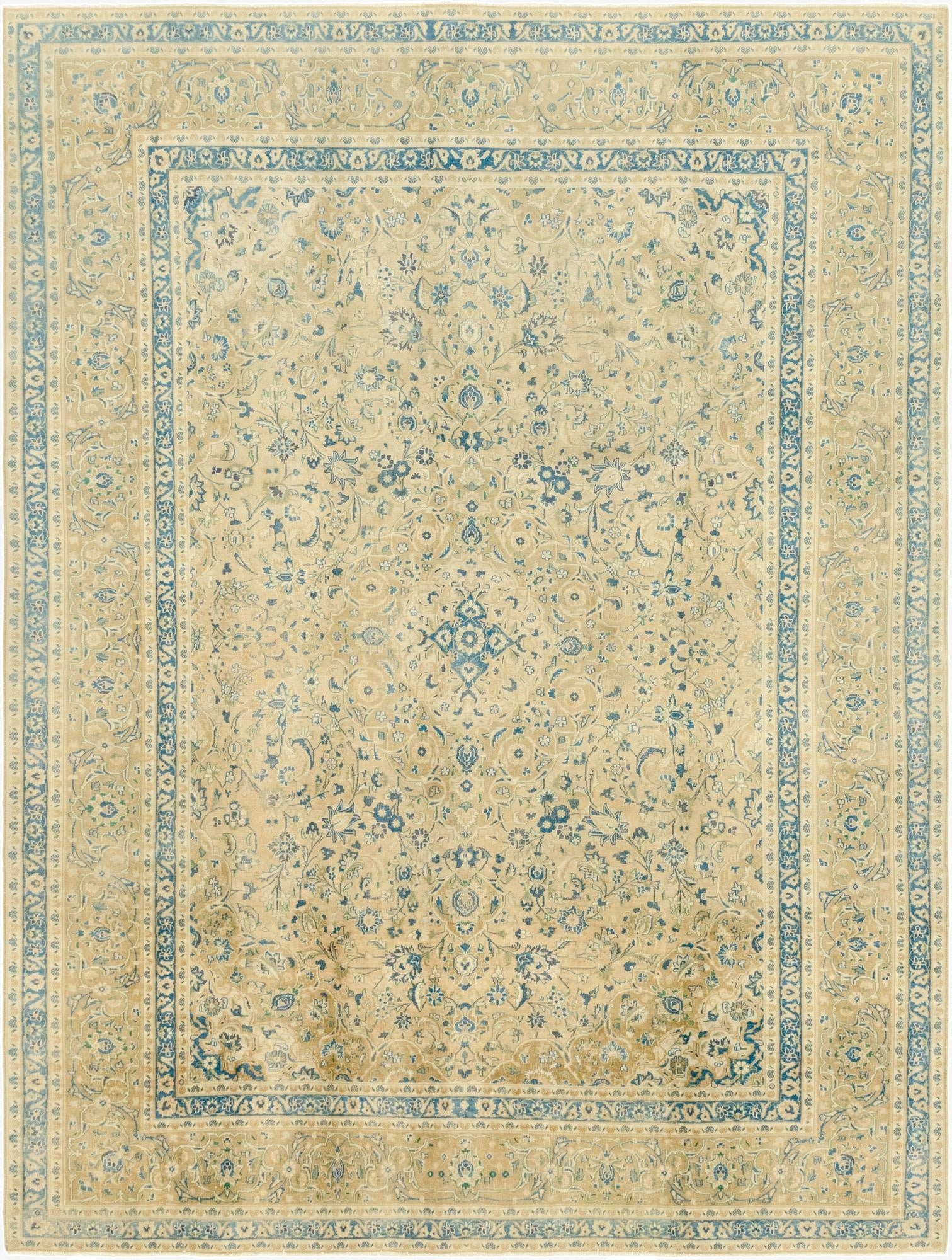 9' 5 x 12' 6  Hand Knotted Ultra Vintage Persian Wool Rug