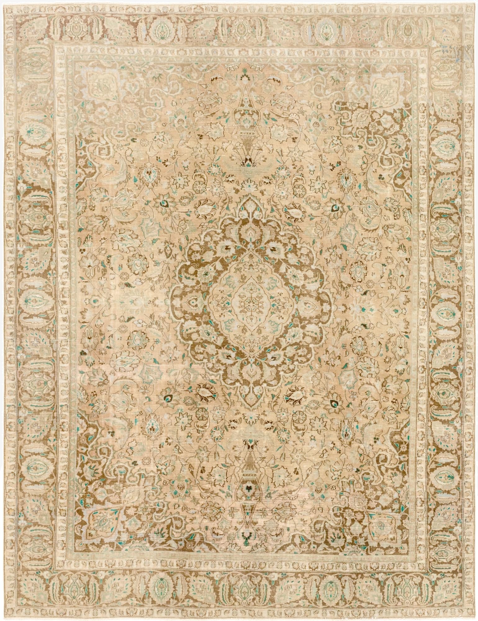 9' 2 x 12' 3  Hand Knotted Ultra Vintage Persian Wool Rug