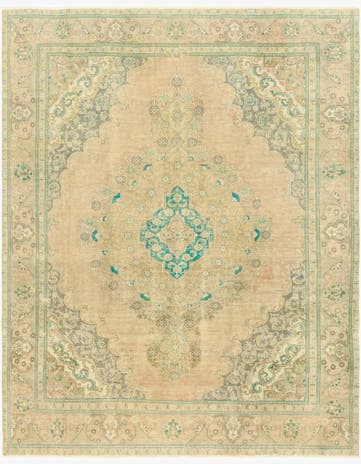 9' 6 x 12' Hand Knotted Ultra Vintage Persian Wool Rug