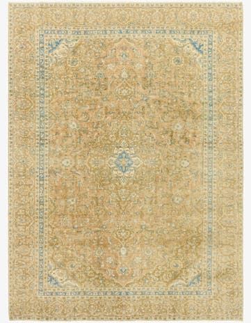 8' 8 x 12' Hand Knotted Ultra Vintage Persian Wool Rug