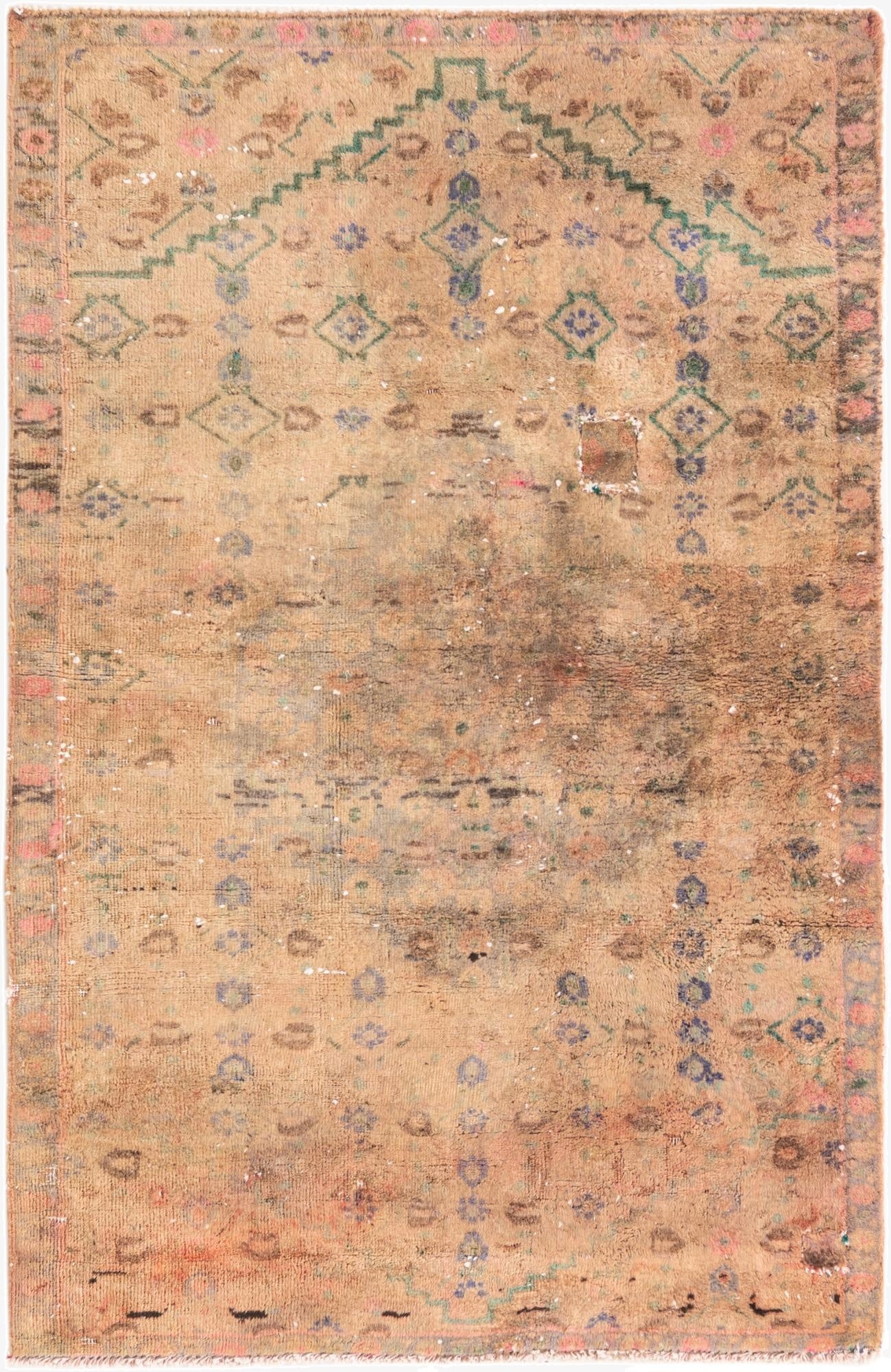 Primary image 3' 1 x 4' 9  Hand Knotted Ultra Vintage Persian Wool Rug