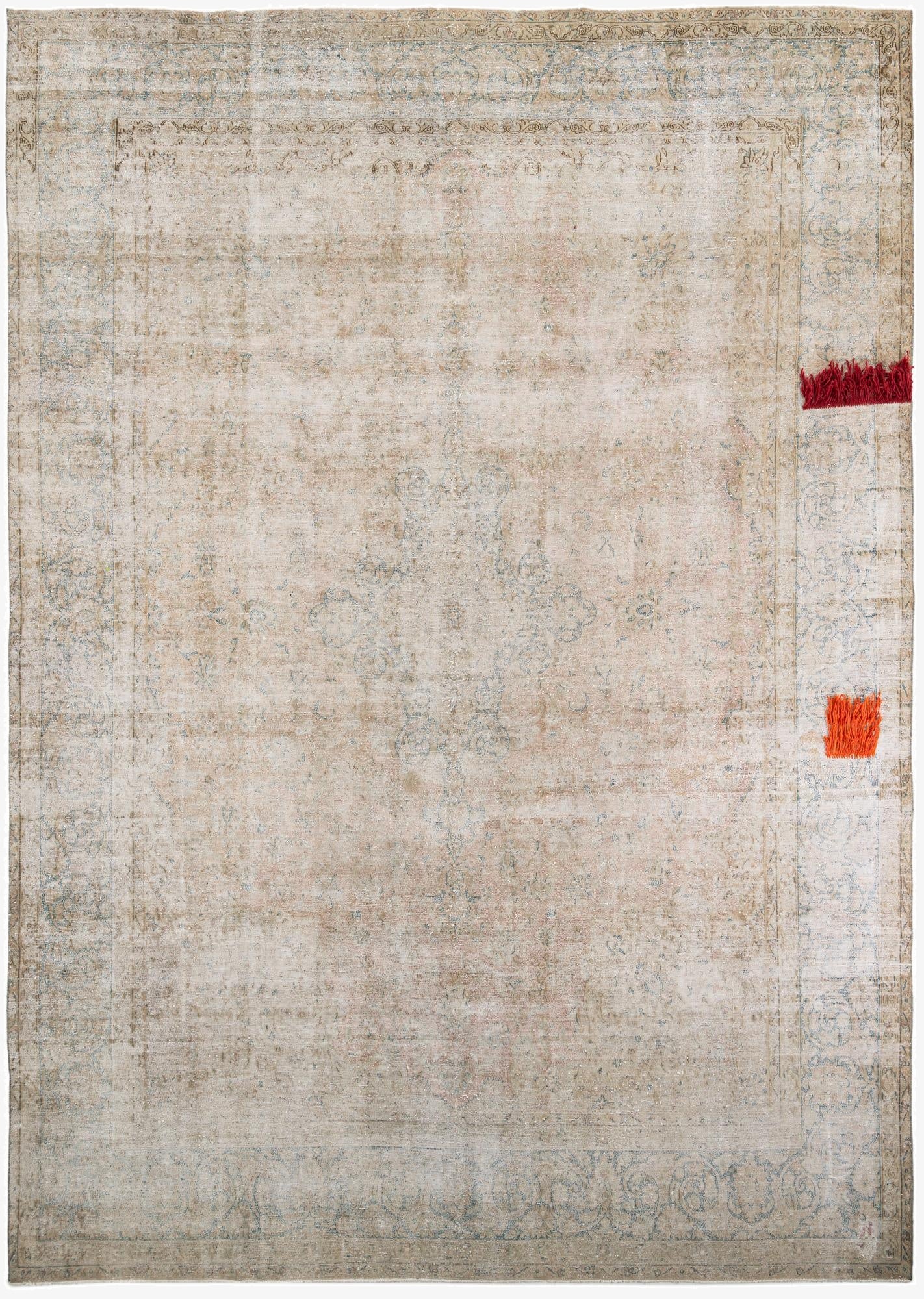 9' 9 x 13' 7  Hand Knotted Ultra Vintage Persian Wool Rug