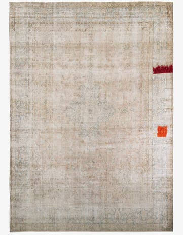 9' 9 x 13' 7 Hand Knotted Ultra Vintage Persian Wool Rug