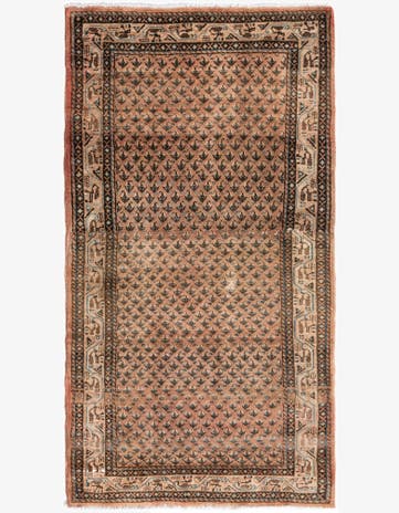 3' 9 x 7' 4 Hand Knotted Ultra Vintage Persian Wool Rug