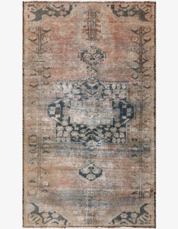 3' 6 x 6' Hand Knotted Ultra Vintage Persian Wool Rug