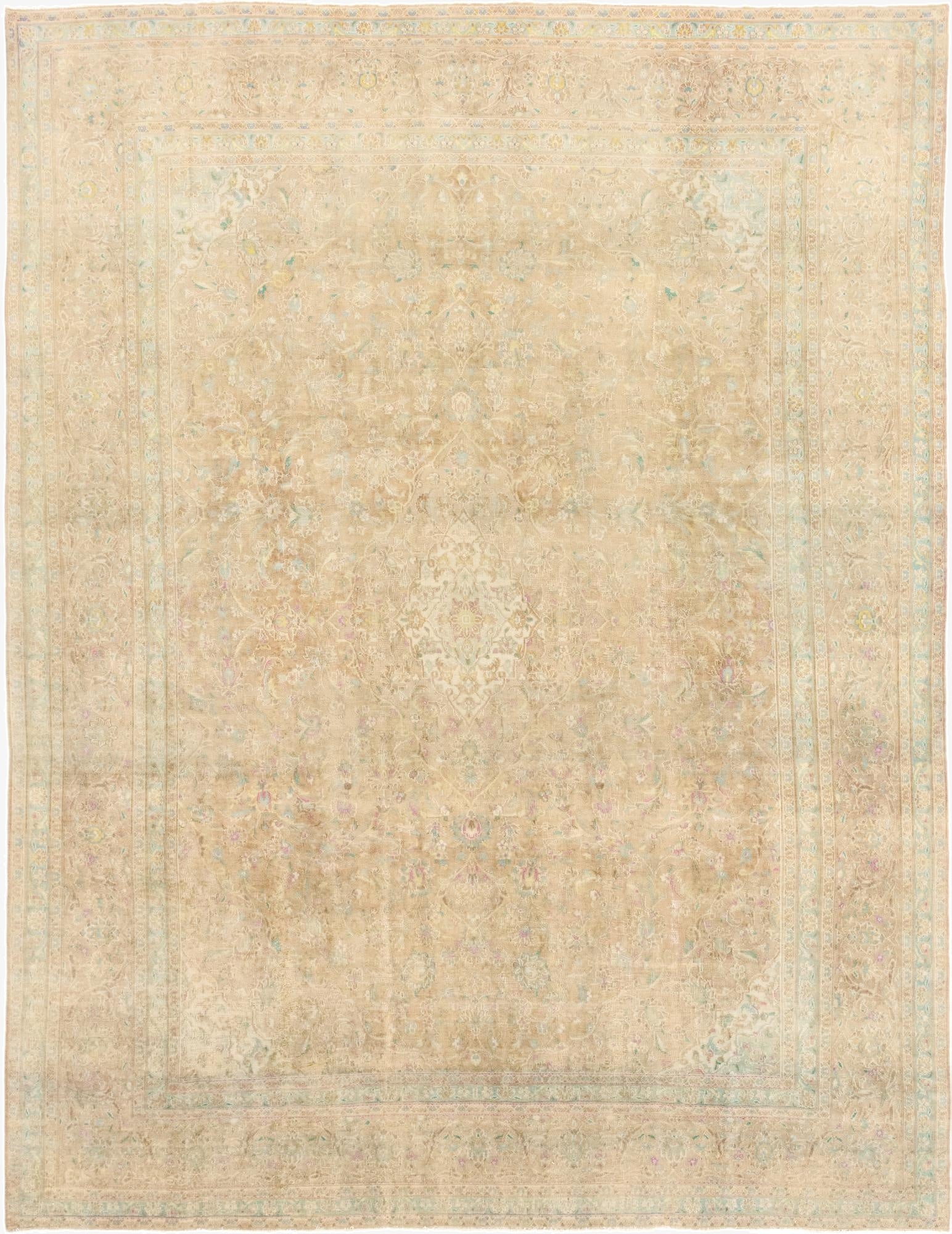 9' 7 x 12' 6  Hand Knotted Ultra Vintage Persian Wool Rug