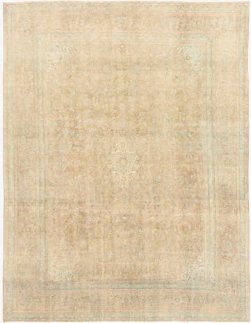 9' 7 x 12' 6 Hand Knotted Ultra Vintage Persian Wool Rug