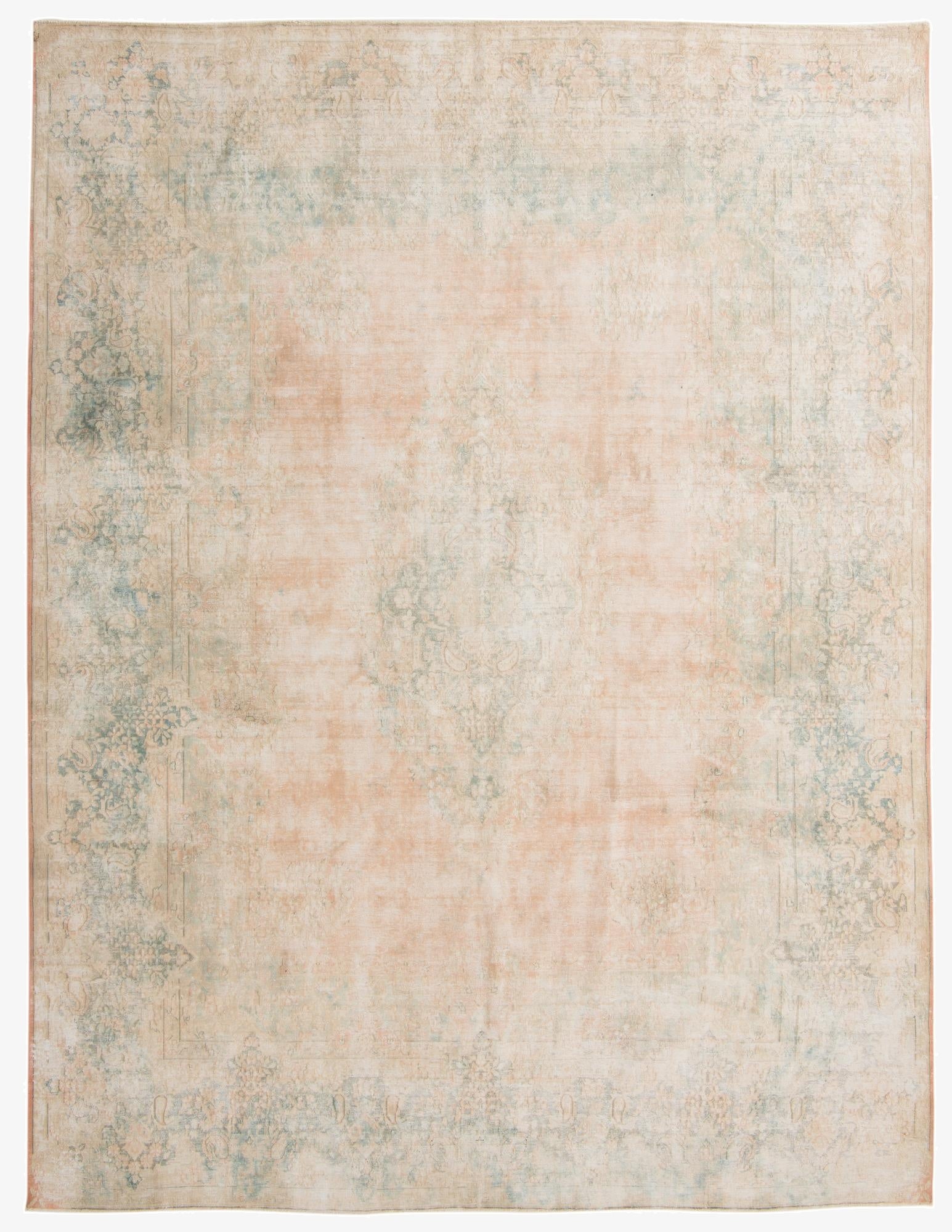 9' 10 x 13'  Hand Knotted Ultra Vintage Persian Wool Rug