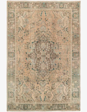 6' 2 x 9' 4 Hand Knotted Ultra Vintage Persian Wool Rug