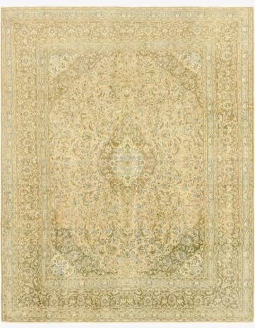 9' 8 x 12' 1 Hand Knotted Ultra Vintage Persian Wool Rug