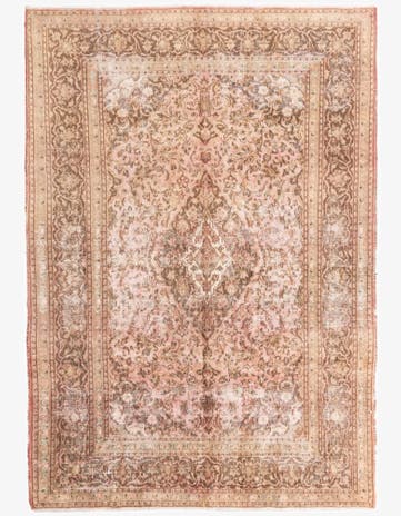 6' 7 x 9' 7 Hand Knotted Ultra Vintage Persian Wool Rug