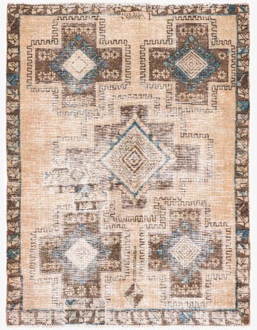3' 10 x 5' Hand Knotted Ultra Vintage Persian Wool Rug
