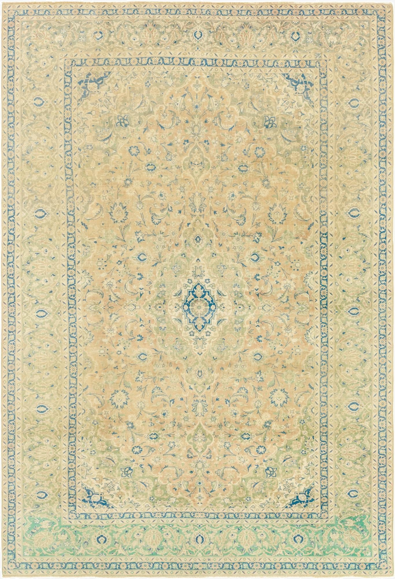 9' 7 x 14' 3  Hand Knotted Ultra Vintage Persian Wool Rug
