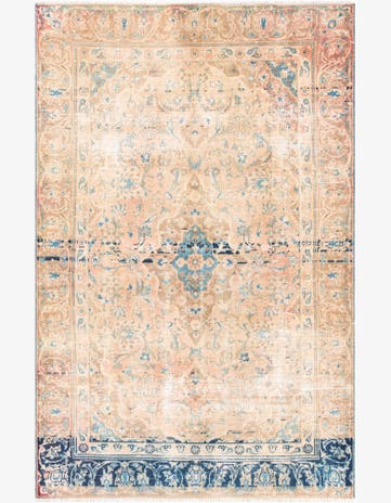 4' 2 x 6' 5 Hand Knotted Ultra Vintage Persian Wool Rug