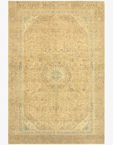 9' 5 x 14' 5 Hand Knotted Ultra Vintage Persian Wool Rug