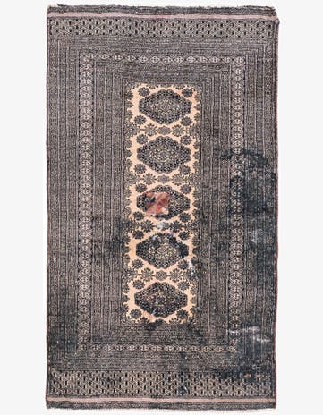 2' 10 x 5' Hand Knotted Ultra Vintage Persian Wool Rug