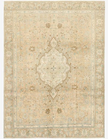 9' 3 x 12' 5 Hand Knotted Ultra Vintage Persian Wool Rug