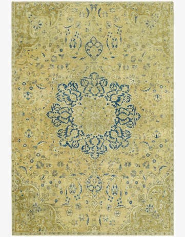 6' 9 x 10' Hand Knotted Ultra Vintage Persian Rug