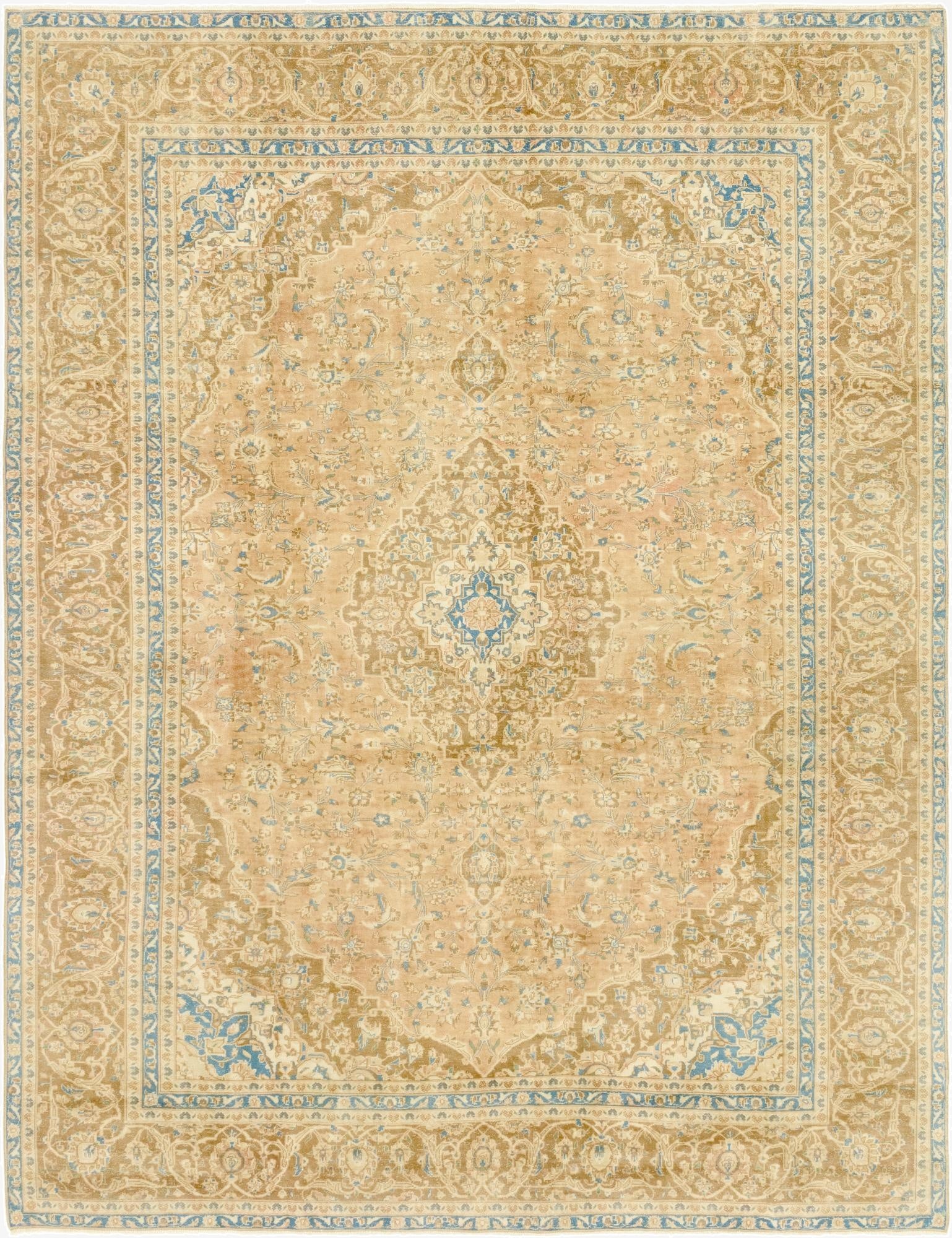 9' 6 x 12' 7  Hand Knotted Ultra Vintage Persian Wool Rug