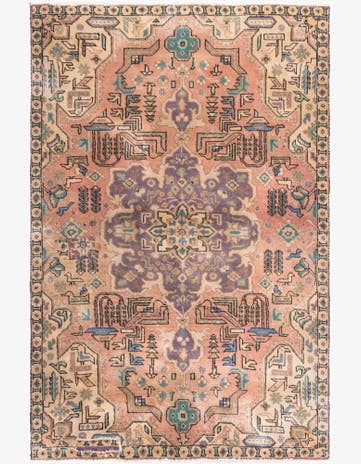3' 8 x 5' 4 Hand Knotted Ultra Vintage Persian Wool Rug