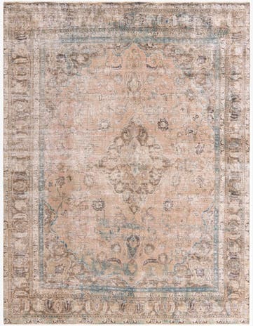 9' 10 x 12' 10 Hand Knotted Ultra Vintage Persian Wool Rug