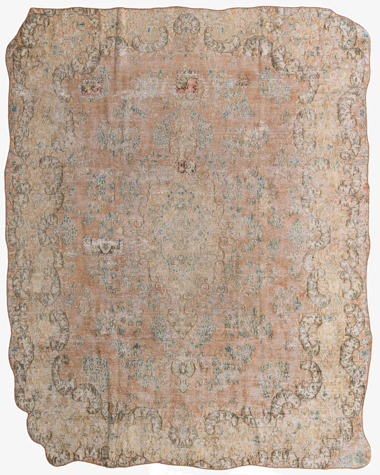 9' 5 x 11' 9  Hand Knotted Ultra Vintage Persian Wool Rug