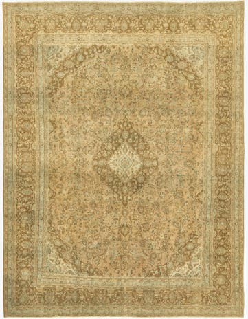 9' 8 x 12' 7 Hand Knotted Ultra Vintage Persian Wool Rug