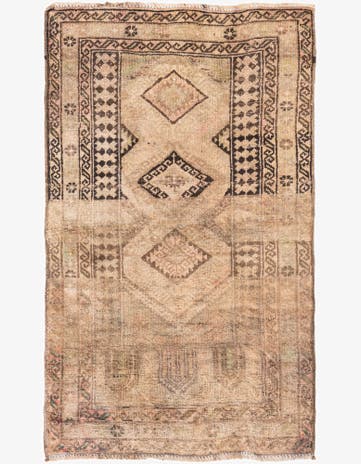 2' 6 x 4' Hand Knotted Ultra Vintage Persian Wool Rug