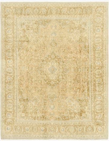 9' 8 x 12' 7 Hand Knotted Ultra Vintage Persian Wool Rug