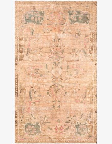 5' 4 x 9' 4 Hand Knotted Ultra Vintage Persian Wool Rug